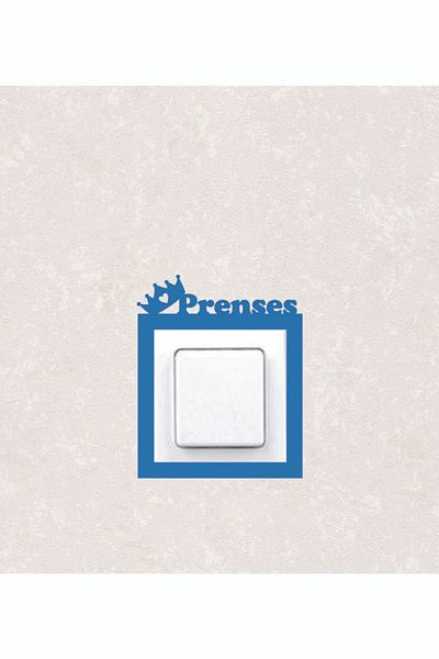 BLgrup 2117-m Laser Cut Wooden Switch Socket Frame Blue Single Princess