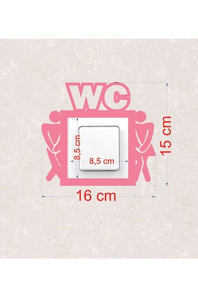 BLgrup 2100-p Laser Cut Wooden Switch Socket Frame Pink Teklii Wc