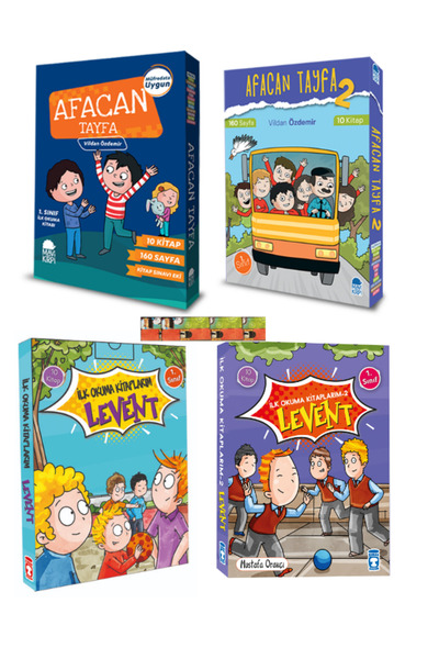 Mavi Kirpi Yayınları 1.Sınıf Okuma setleri-Afacan Tayfa 1-2 (20 Kitap),Levent...