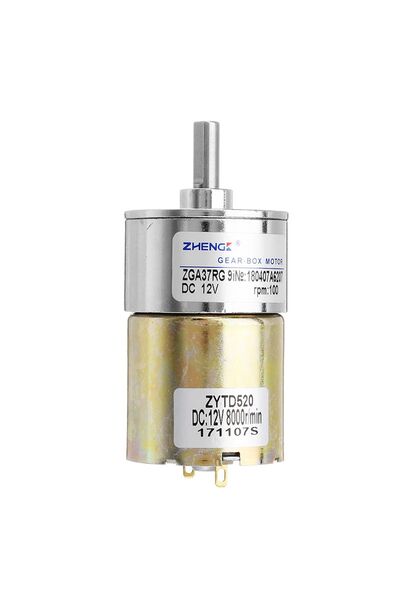 Roboyol Store ZGA37RG 12V 37mm 100Rpm Redüktörlü DC Motor Metal Dişli Yüksek ...