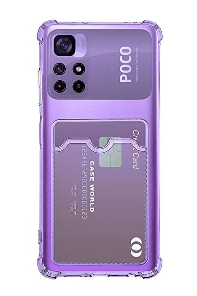HANPORIUM Poco X4 Pro 5G Kılıf Darbe Emici Köşe Korumalı Kartlıklı Cüzdanlı S...
