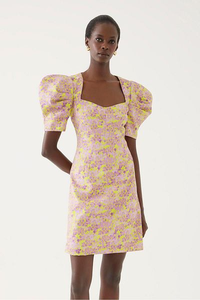 Exquise Balloon Sleeve Detailed Dress