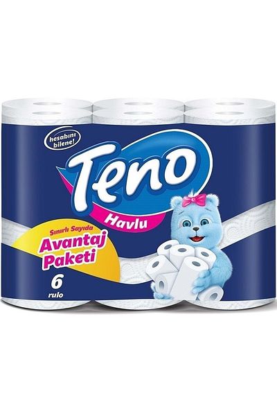 Teno Ultra Paper Towel Double Layer Pack of 12 (2pk*6) (Advantage Pk Series)