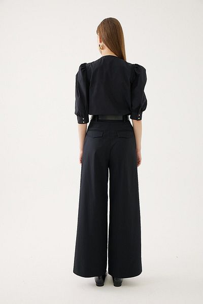 Exquise High Waist Regular Cotton Pants