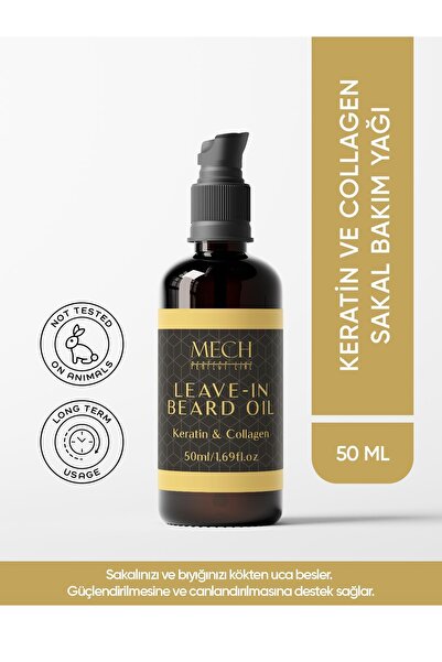 MECH PERFECT LİNE Keratin Ve Collagen Sakal Bakım Yağı