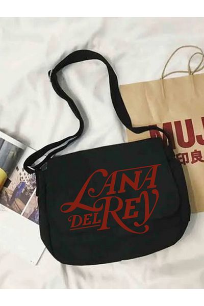 Cemira Pânză neagră Lana Del Rey - Geantă Messenger și Laptop, Geantă de școală Street Style