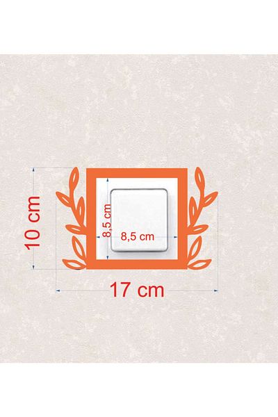 BLgrup 2114-t Laser Cut Wooden Switch Socket Frame Orange Single Decorative
