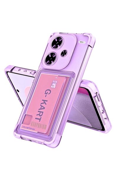 HANPORIUM Redmi Note 13 Pro Plus Kartlık Bölmeli Şeffaf Silikon Kılıf - Extra...