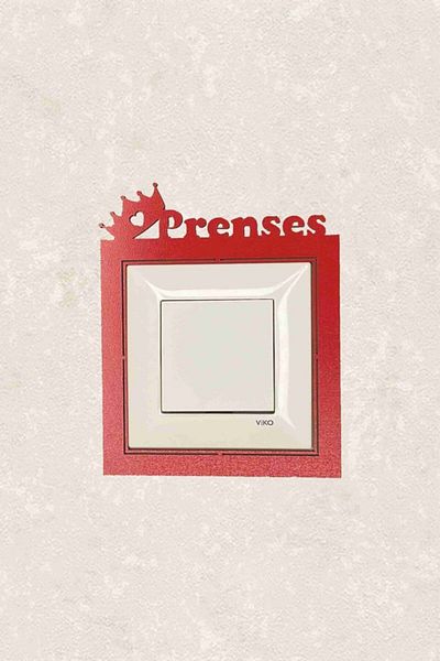BLgrup 2117-k Laser Cut Wooden Switch Socket Frame Red Single Princess