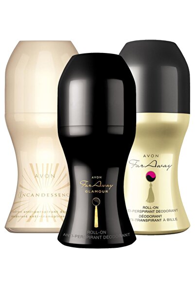 AVON Far Away, Incandessence ve Far Away Glamour Üçlü Kadın Rollon Paketi