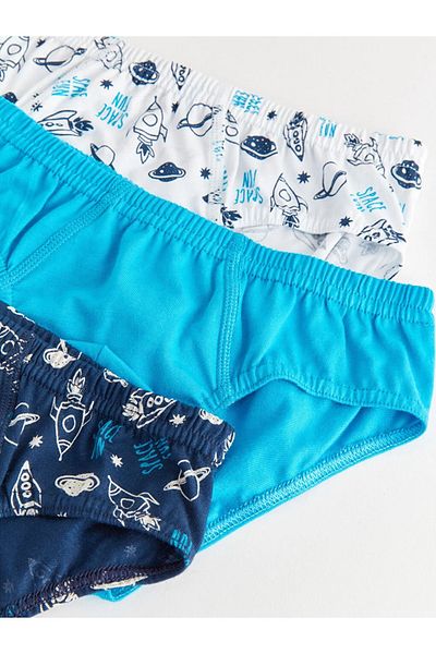 LC Waikiki LCW Kids Printed Cotton Boy Panties 3-Piece