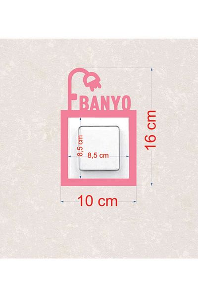 BLgrup 2102-p Model Laser Cut Pink Wooden Switch and Socket Frame - Single Bathroom