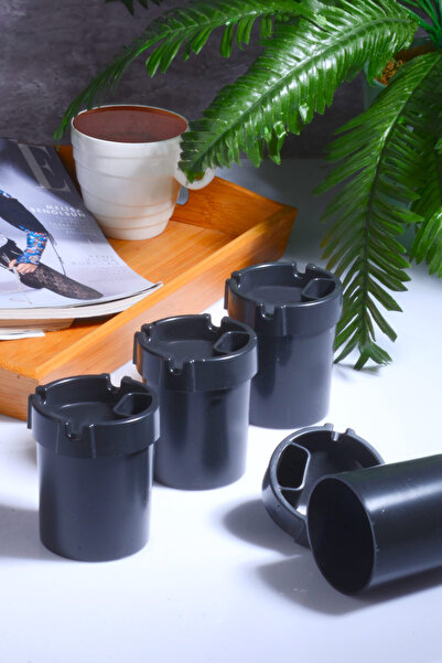 Bev Kitchen 4 bucăți din plastic fără miros pentru brichetă scrumieră neagră ...