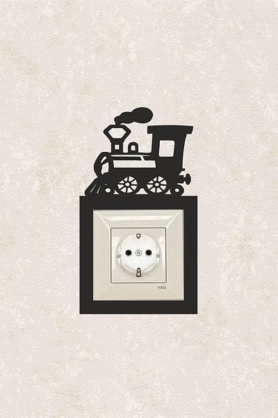 BLgrup 2157 Kids Room Switch Socket Frame Train Laser Cut