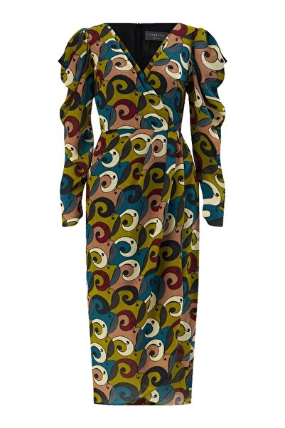 Exquise Modern V Yaka Yarasa Elbise