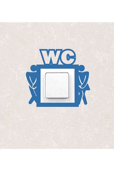 BLgrup 2100-m Laser Cut Wooden Switch Socket Frame Blue Single WC