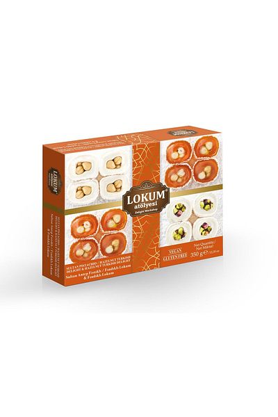 Lokum Atölyesi Sultan 350g Turkish Delight with Pistachio and Nuts