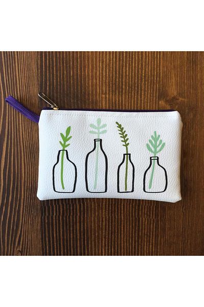 Filemo tasarım Women's White Bottle Pattern Wallet