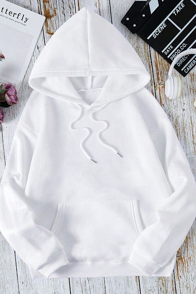 MODAGEN Respect White Oversize Hooded Sweatshirt - Unisex