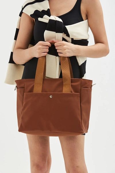 Mercan Stores Long Strap Front Back Snap Detailed Parachute Women's Crossbody Bag