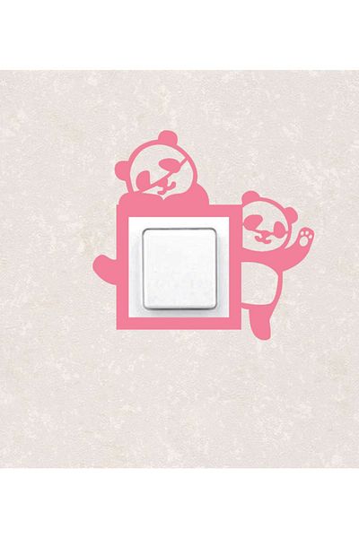 BLgrup 2101-p Laser Cut Wooden Switch Socket Frame Pink Single Panda