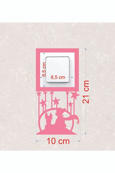 BLgrup 2109-p Laser Cut Wooden Switch Socket Frame Pink Single Little Prince