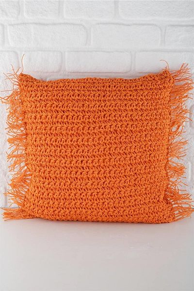 ANJEAHOME 45X45 cm Tansen Throw Pillow Cover - Paper Thread Hand Knitted