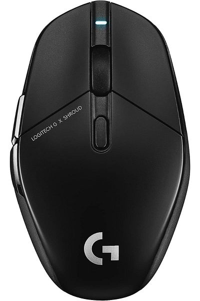 logitech G303 Shroud Edition Wireless Gaming Mouse - HERO 25K 25,600 DPI 75 grams 5-buttons- Black