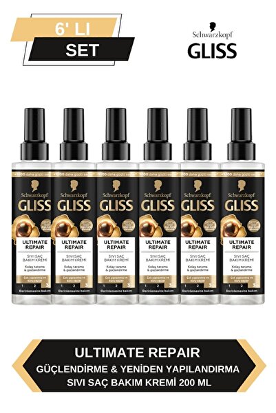 Gliss Ultimate Repair Sıvı Saç Kremi 200ml x 6'lı Set