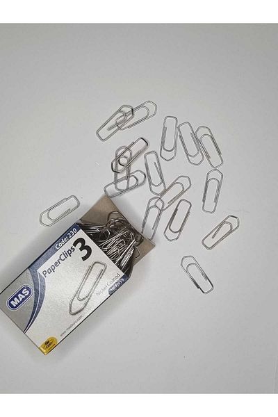 Mas 100 Number 3 Size Paper Clips - 1 Box (3 Boxes)