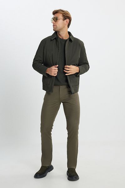 ALTINYILDIZ CLASSICS Ανδρικό παλτό με γιακά πουκάμισο Χακί - Standard Fit
