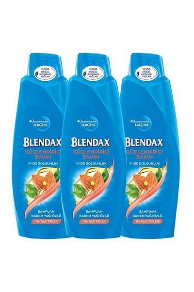 Blendax شامبو العناية المقوي بخلاصة زيت اللوز 500 مل - 3 قطع