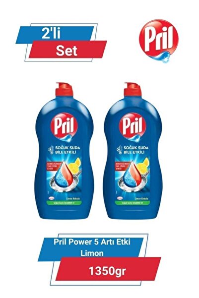 Pril Power 5 Etkili Limon 1350g 2'li Set - Yoğun Temizlik