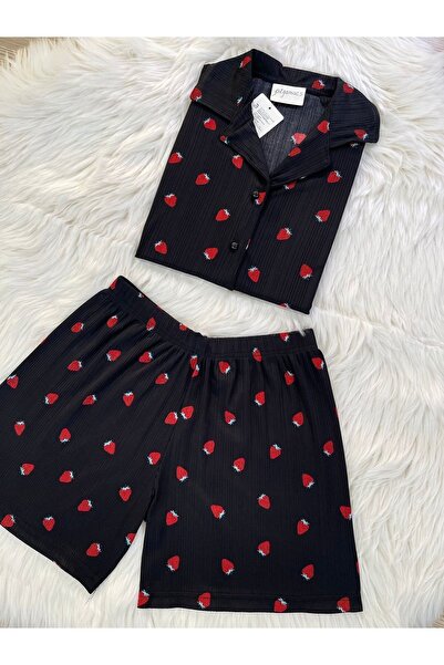 Pijamacs ÇİLEK DESENLİ PEGASUS ŞORTLU PİJAMA TAKIMI