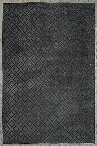 Lorente Home Moreno Viskon Dokuma Halı Kaymaz Taban Yıkanabilir Antrasit Mutf...