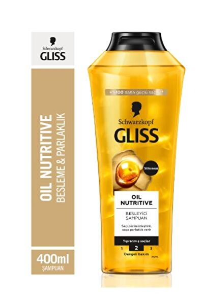 Gliss 400ml X 2 Oil Nutritive Shampoo + 360ml X 2 Conditioner