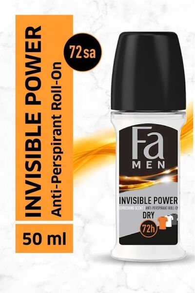Fa Men Invisible Power Roll-On 50 ml Erkek Deodorant - 48 Saat Kalıcı Leke Karşıtı Formül