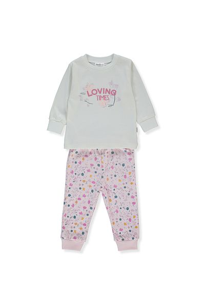 Bebetto 2-Piece Interlock Pajama Set - Colorful Pyjamas/24-Loving Times Pink F1365