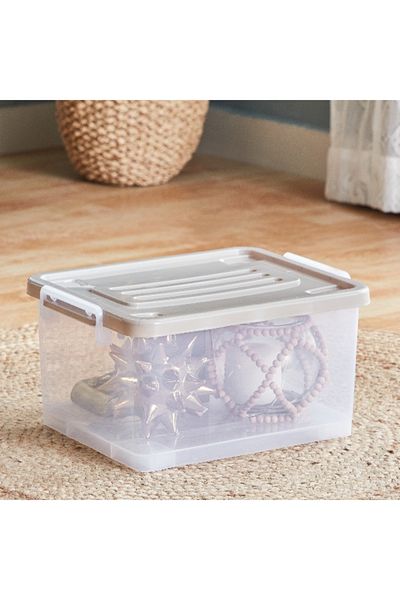 Home Box Juana Multipurpose Transparent Storage Box with Wheel -15 L
