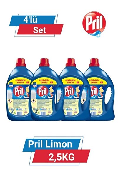 Pril Limon 2.5kg 4'lü Set - Güçlü Limon Ferahlığı