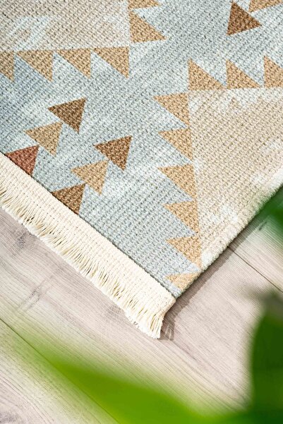 Oriente Home Line Patterned Black Gray Washable Non-Slip Chenille Hallway Living Room Kitchen Carpet 7834