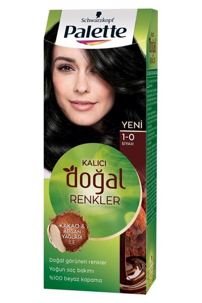 Palette Kalıcı Doğal Renkler 1-0 Siyah X 2 Adet