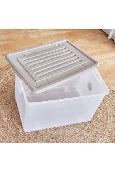 Home Box Juana Multipurpose Transparent Storage Box with Wheel -94 L