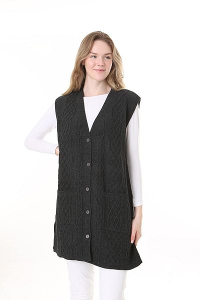 Lamierra Knitwear Harttuş Long Vest