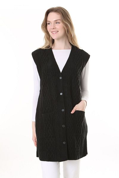 Lamierra Knitwear Harttuş Long Vest