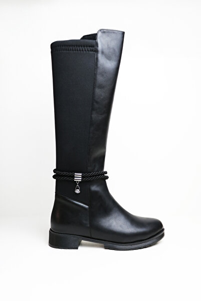 inroen Ip Ve Taş Detaylı Dalgıç Kumaş Esnek Çizme