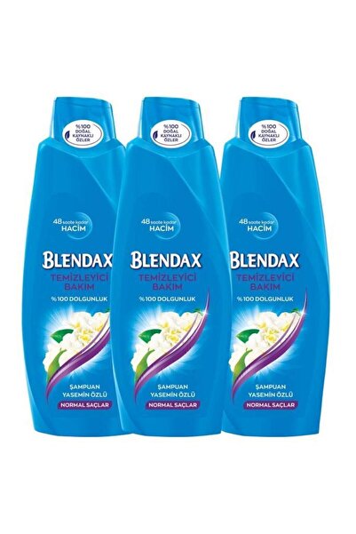 Blendax Yasemin Özlü 500 ml x3 Temizleyici Bakım Şampuan Seti– Arındırıcı ve Hacim Veren Etki
