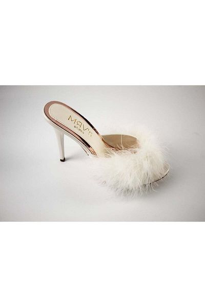 MRVshoes Furry Heeled Bridal Dowry Engagement Party Slippers