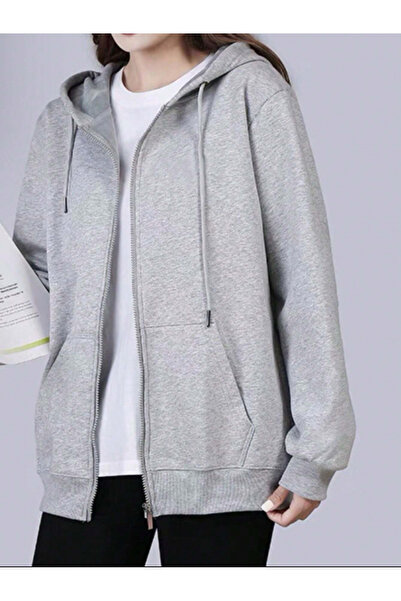 ZEMLİYA Ζακέτα Unisex με κουκούλα - Με λεπτομέρεια φερμουάρ