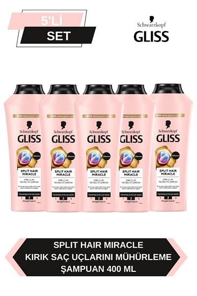 Gliss Split Hair Miracle - 400 ml X 5 Shampoo